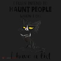 Funny Cat I Fully Intend To Haunt People When I Die Golf Towel thumb 3