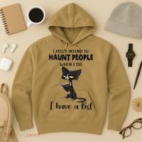 Funny Cat I Fully Intend To Haunt People When I Die Hoodie thumb 3