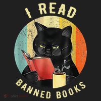 Funny Cat I Read Banned Books Bookworms Loves Reading Books Hat thumb 2