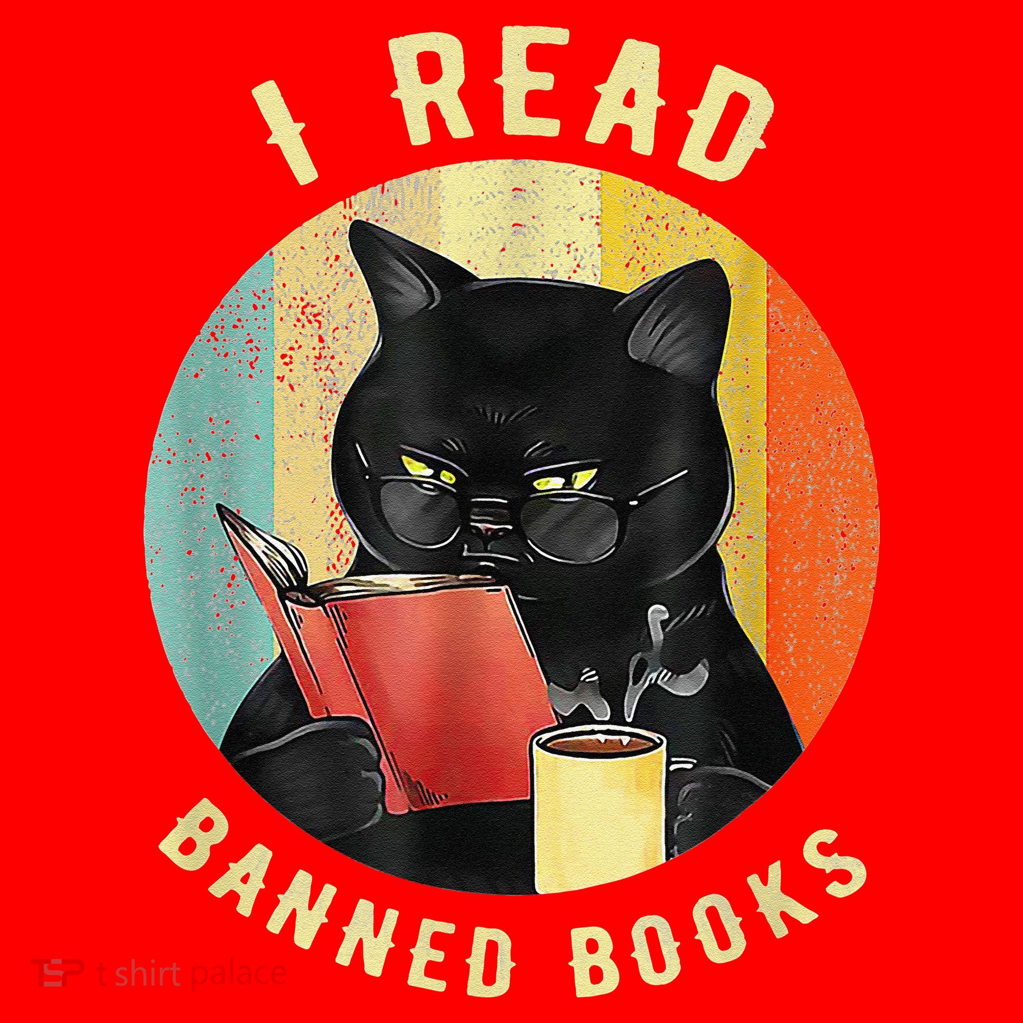 Funny Cat I Read Banned Books Bookworms Loves Reading Books Santa Hat
