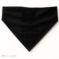 Funny Cat Im Silently Judging You USA-Made Doggie Bandana thumb 0