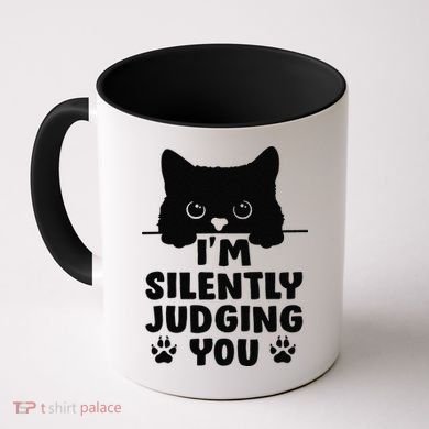 Funny Cat Im Silently Judging You Coffee Mug