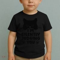 Funny Cat Im Silently Judging You Toddler T-Shirt thumb 2