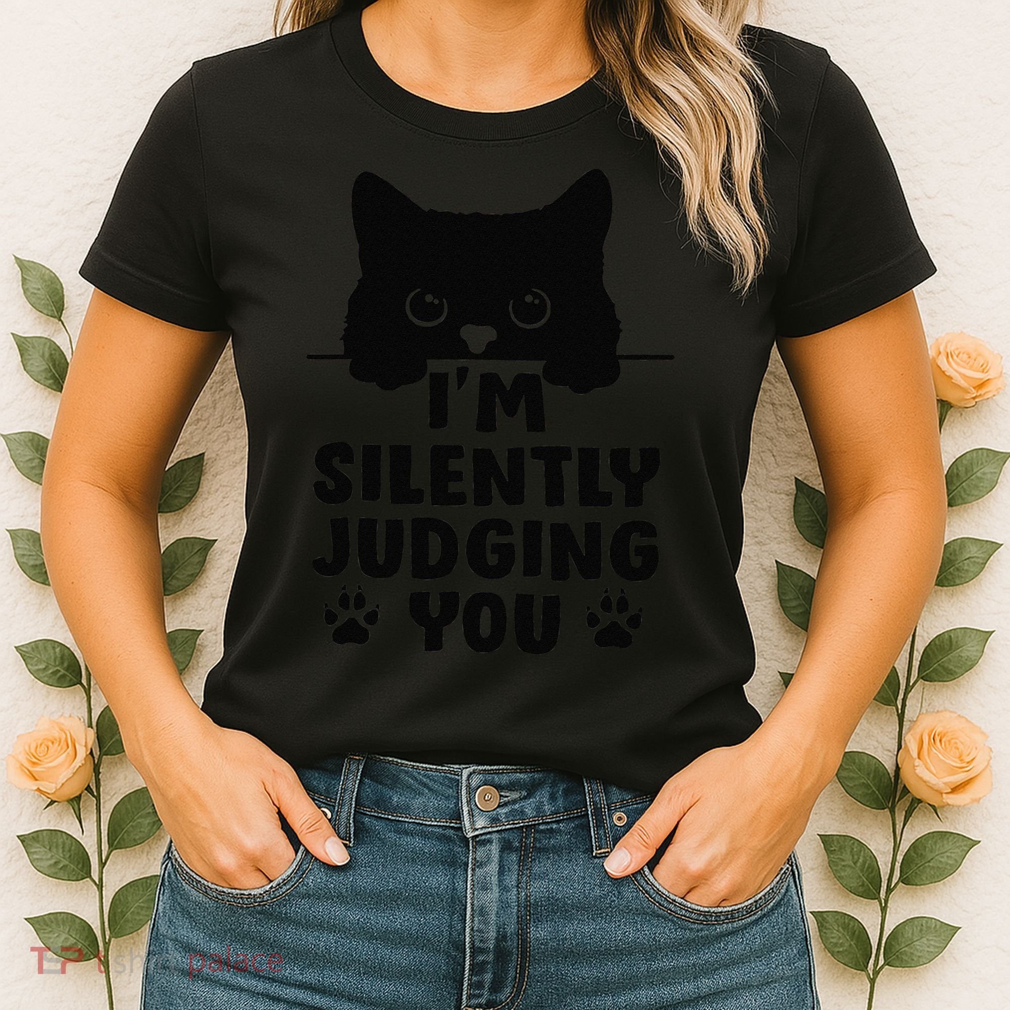 Funny Cat Im Silently Judging You Women's T-Shirt