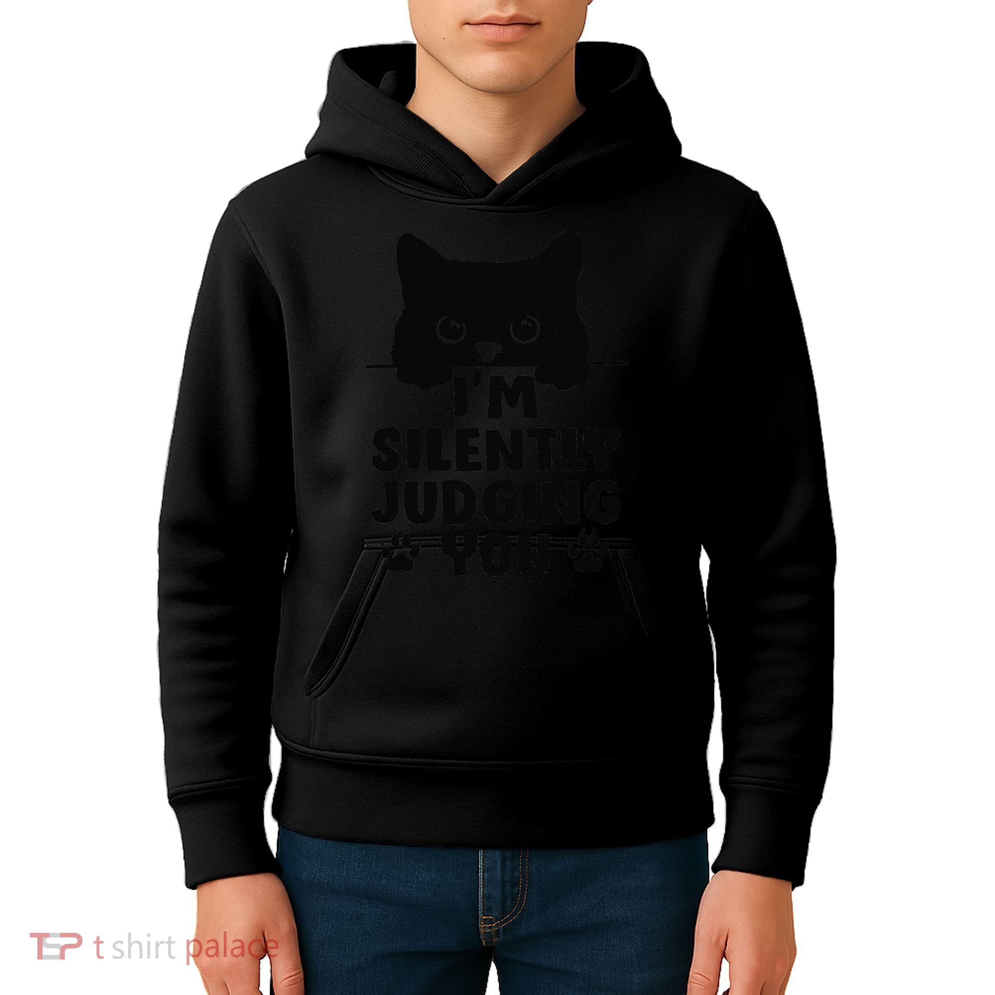 Funny Cat Im Silently Judging You Kids Hoodie