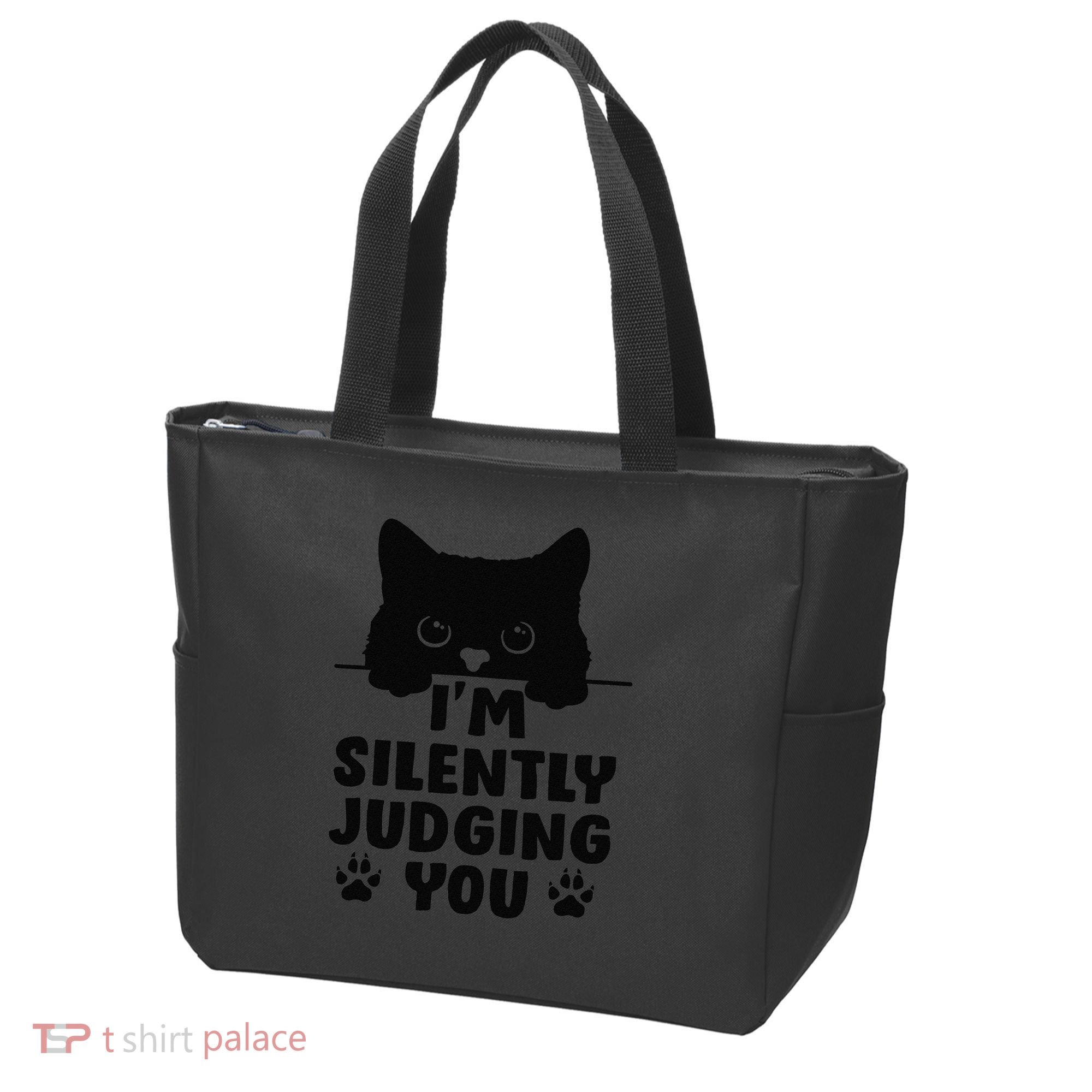 Funny Cat Im Silently Judging You Tote Bag