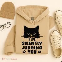 Funny Cat Im Silently Judging You Hoodie thumb 4