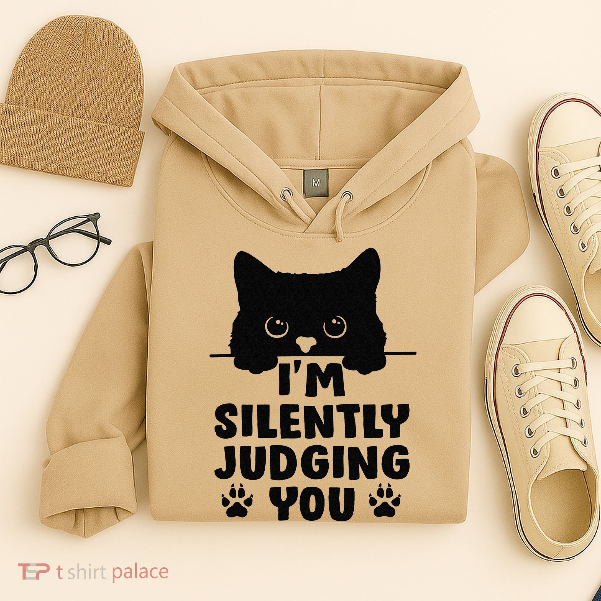 Funny Cat Im Silently Judging You Hoodie