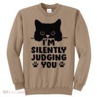 Funny Cat Im Silently Judging You Sweatshirt thumb 0