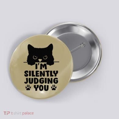 Funny Cat Im Silently Judging You Button