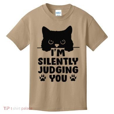 Funny Cat Im Silently Judging You Kids T-Shirt