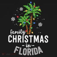 Family Christmas In Florida Palm Trees Xmas Beach Vacation Women's Hoodie thumb 2