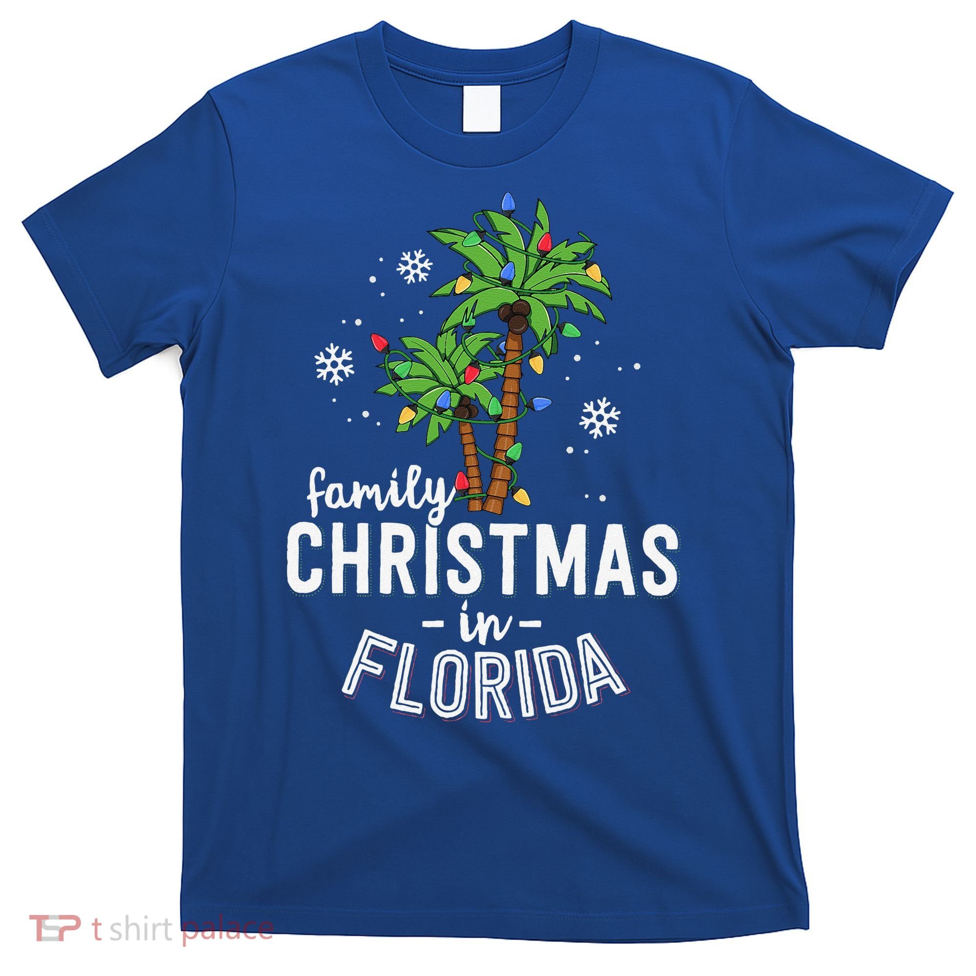 Family Christmas In Florida Palm Trees Xmas Beach Vacation T-Shirt