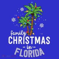 Family Christmas In Florida Palm Trees Xmas Beach Vacation Women's Tank Top thumb 5