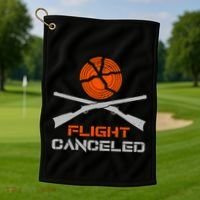 Flight Canceled I Trap Clay Shooting Skeet Shooting Golf Towel thumb 1