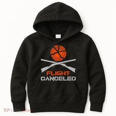 Flight Canceled I Trap Clay Shooting Skeet Shooting Kids Hoodie