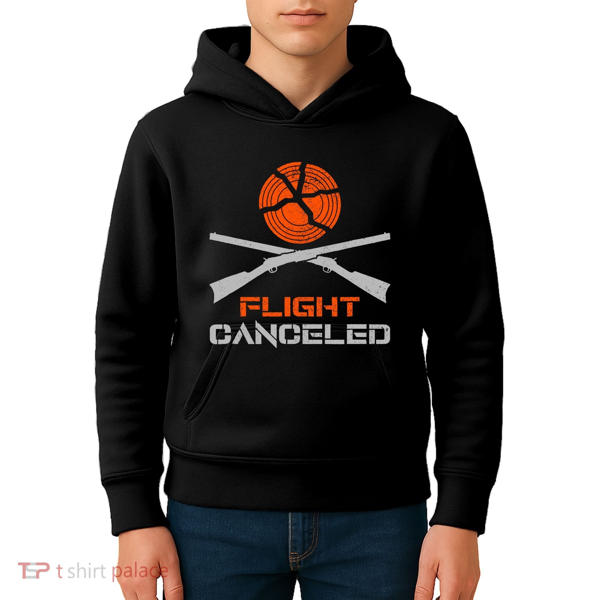 Flight Canceled I Trap Clay Shooting Skeet Shooting Kids Hoodie