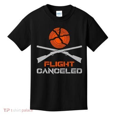 Flight Canceled I Trap Clay Shooting Skeet Shooting Kids T-Shirt