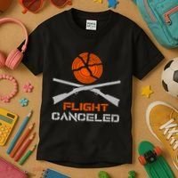 Flight Canceled I Trap Clay Shooting Skeet Shooting Kids T-Shirt thumb 3