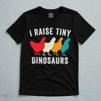 Funny Chickens I Raise Tiny Dinosaurs Backyard Chickens Homestead Chicken Lover T-Shirt thumb 5