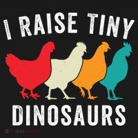 Funny Chickens I Raise Tiny Dinosaurs Backyard Chickens Homestead Chicken Lover Women's Hoodie thumb 2