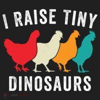Funny Chickens I Raise Tiny Dinosaurs Backyard Chickens Homestead Chicken Lover Golf Towel thumb 3
