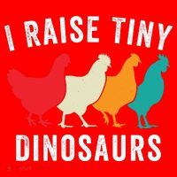 Funny Chickens I Raise Tiny Dinosaurs Backyard Chickens Homestead Chicken Lover Santa Hat thumb 1