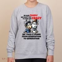 Funny Cow In Our Family We DonT Try To Hide The Crazy Women's Sweatshirt thumb 0
