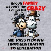 Funny Cow In Our Family We DonT Try To Hide The Crazy Women's Sweatshirt thumb 2