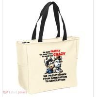 Funny Cow In Our Family We DonT Try To Hide The Crazy Tote Bag thumb 2