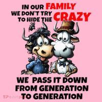 Funny Cow In Our Family We DonT Try To Hide The Crazy Coaster thumb 2