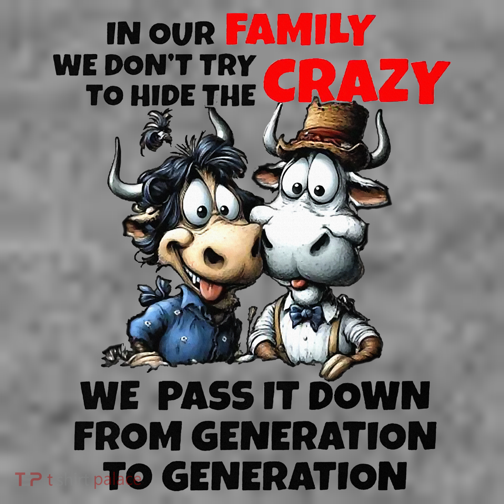 Funny Cow In Our Family We DonT Try To Hide The Crazy Toddler Hoodie