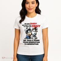 Funny Cow In Our Family We DonT Try To Hide The Crazy Women's T-Shirt thumb 4