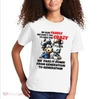 Funny Cow In Our Family We DonT Try To Hide The Crazy Kids T-Shirt thumb 2