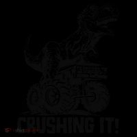 Funny Crushing It T Rex Dinosaur In Monster Truck Coffee Mug thumb 5