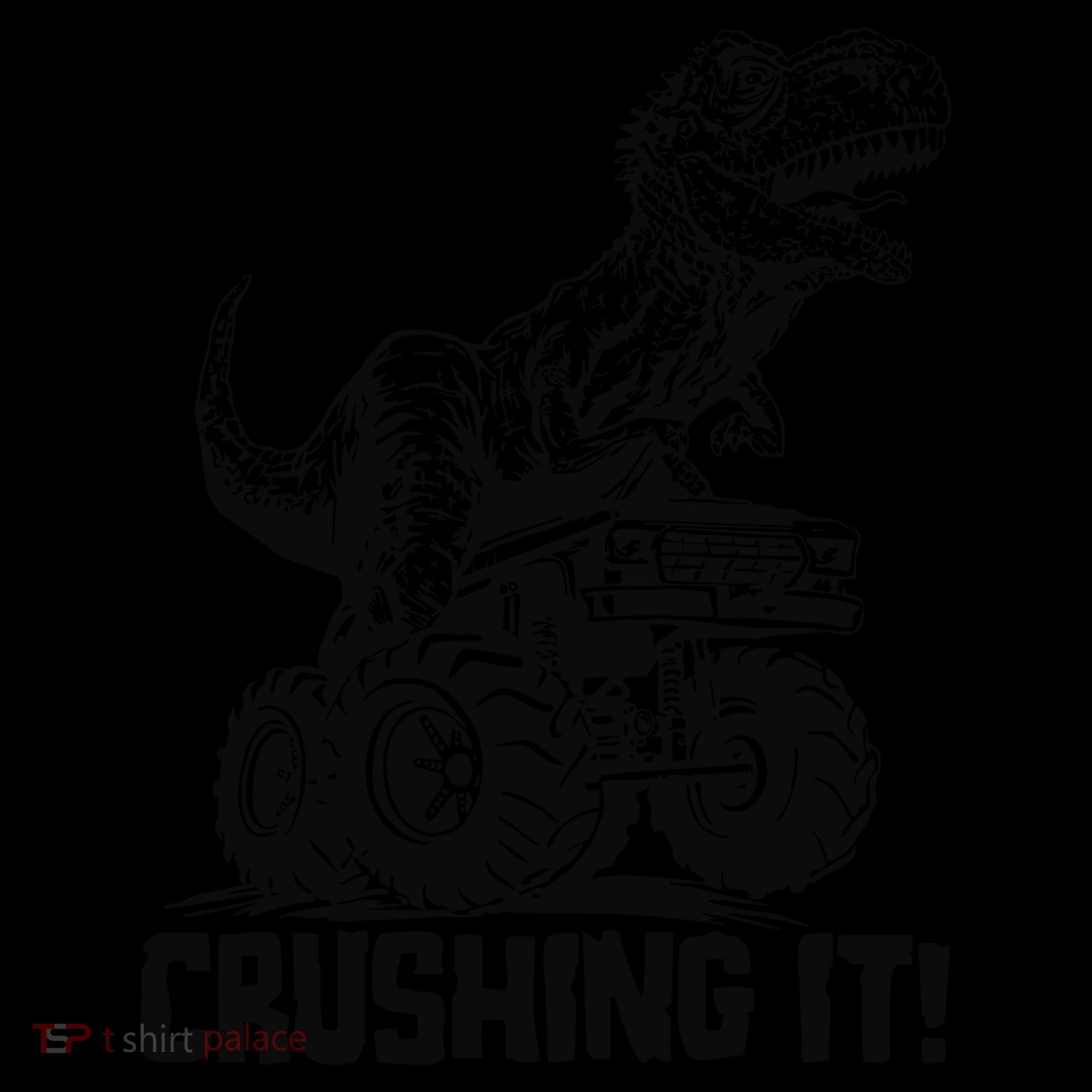 Funny Crushing It T Rex Dinosaur In Monster Truck Coffee Mug