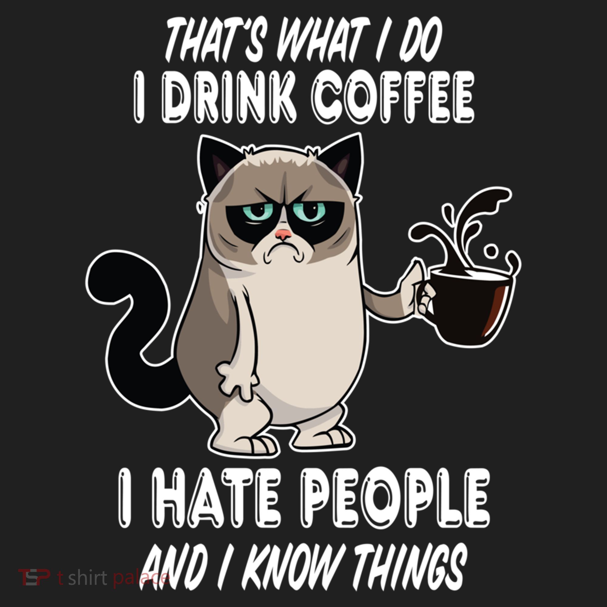 Funny Cat I Coffee Hate People And I Know Things Cat Gift Golf Towel