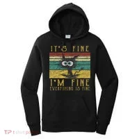 Funny Ca, It's Fine I'm Fine Everything Is Fine Cat Women's Hoodie thumb 0