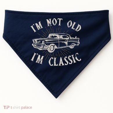 Funny Car Im Not Old Im Classic Old Man Gift USA-Made Doggie Bandana