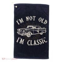 Funny Car Im Not Old Im Classic Old Man Gift Golf Towel thumb 0