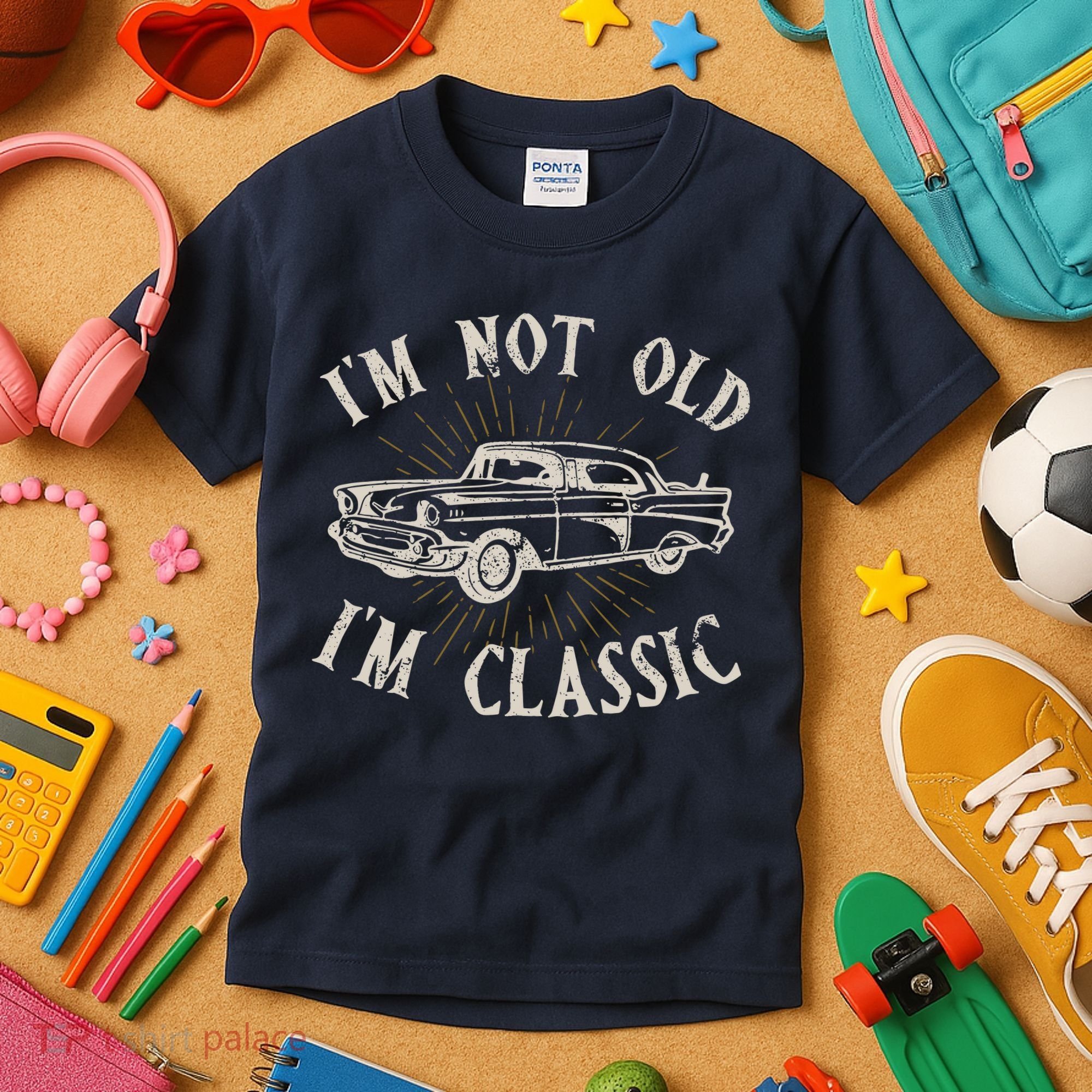 Funny Car Im Not Old Im Classic Old Man Gift Kids T-Shirt
