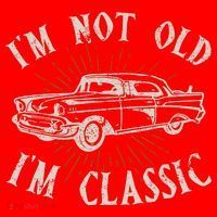 Funny Car Im Not Old Im Classic Old Man Gift Santa Hat thumb 1