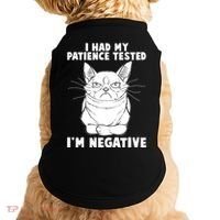 Funny Cat I Had My Patience Tested I'm Negative Doggie Tank thumb 0