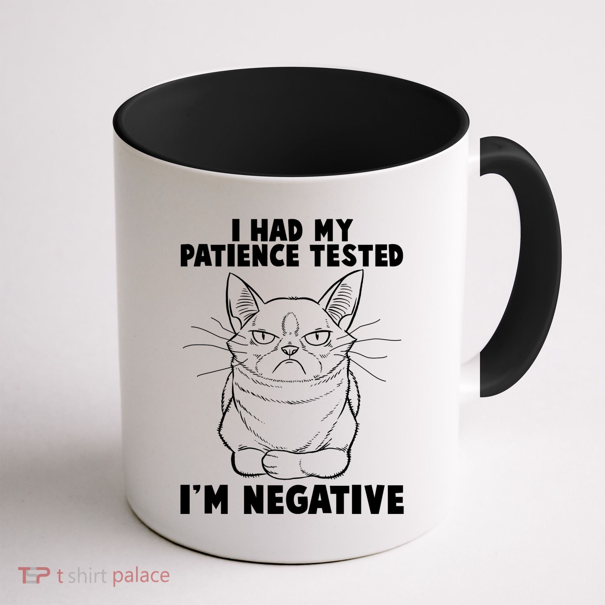 Funny Cat I Had My Patience Tested I'm Negative Coffee Mug