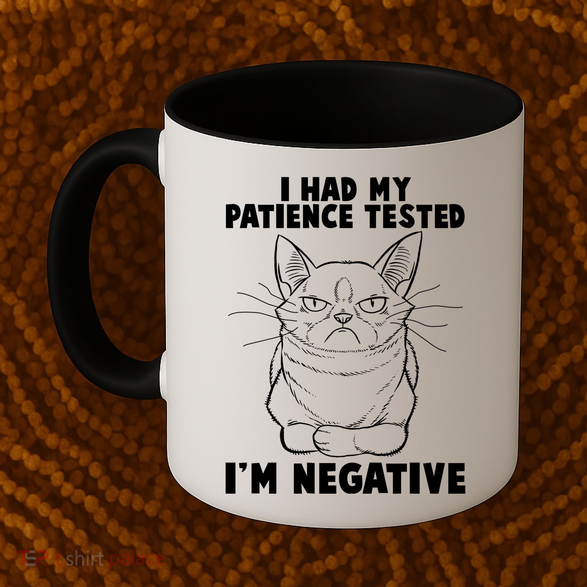 Funny Cat I Had My Patience Tested I'm Negative Coffee Mug