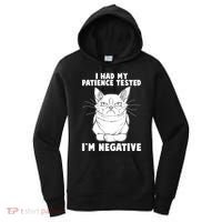 Funny Cat I Had My Patience Tested I'm Negative Women's Hoodie thumb 0