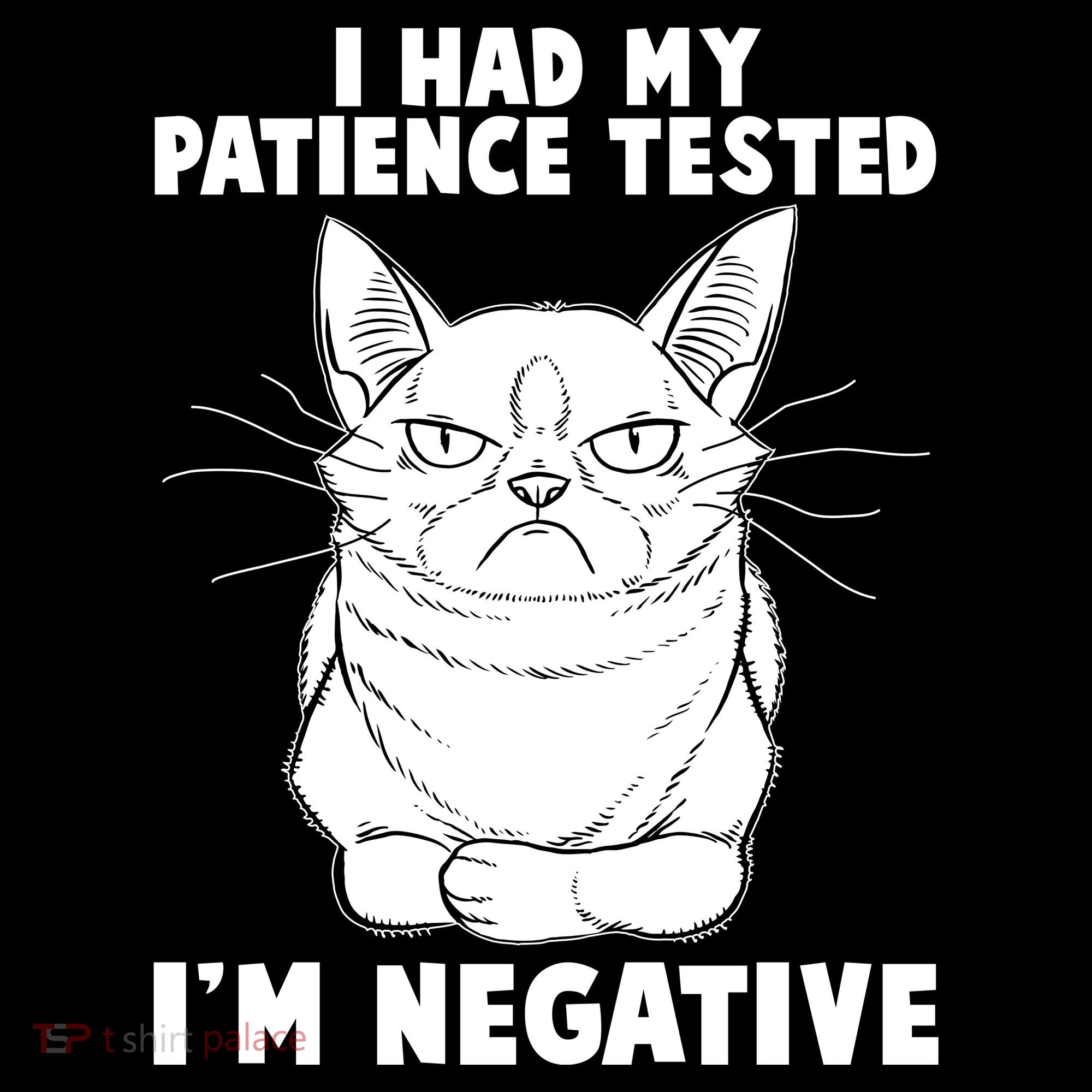 Funny Cat I Had My Patience Tested I'm Negative Women's Hoodie