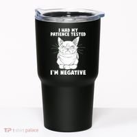 Funny Cat I Had My Patience Tested I'm Negative Tumbler thumb 0