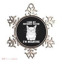 Funny Cat I Had My Patience Tested I'm Negative Ornament thumb 0