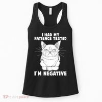 Funny Cat I Had My Patience Tested I'm Negative Women's Tank Top thumb 0